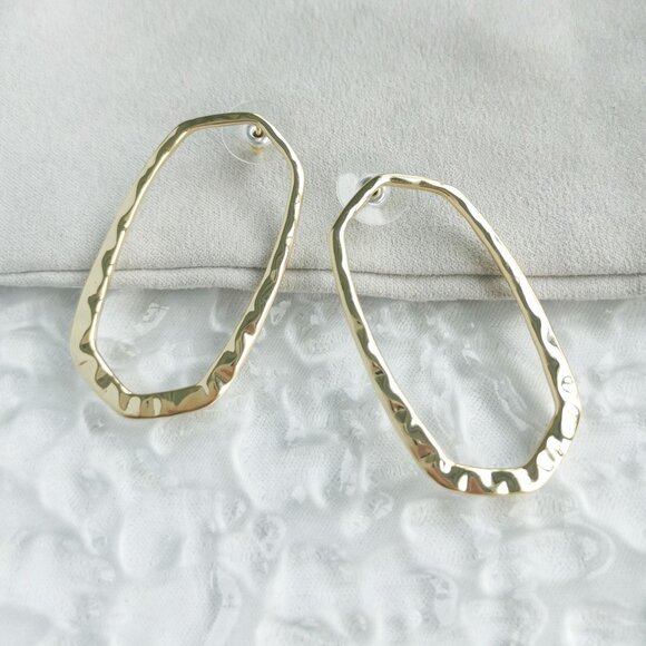 Kendra Scott - Zorte Gold Hoop Earrings - new - Picture 3 of 4